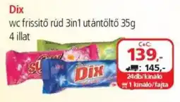 ÁRKLUB Dix wc frissítő rúd 3in1 utántöltő ajánlat
