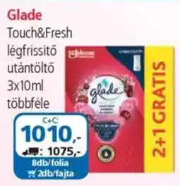 ÁRKLUB Glade Touch&Fresh légfrissítő utántöltő ajánlat