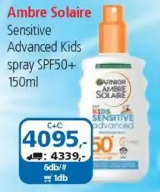 ÁRKLUB Ambre Solaire Sensitive Advanced Kids spray ajánlat