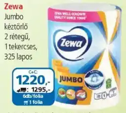 ÁRKLUB Zewa Jumbo kéztörlő 2 rétegű ajánlat
