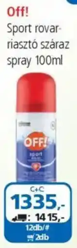 ÁRKLUB Off! Sport rovarriasztó száraz spray ajánlat