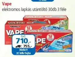 ÁRKLUB Vape elektromos lapkás utántöltő ajánlat