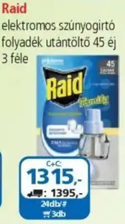 ÁRKLUB Raid elektromos szúnyogirtó folyadék utántöltő ajánlat