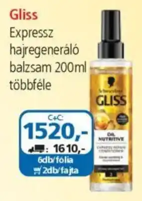 ÁRKLUB Gliss Expressz hajregeneráló balzsam ajánlat