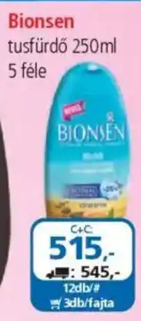 ÁRKLUB Bionsen tusfürdő ajánlat