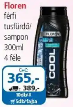 ÁRKLUB Floren férfi tusfürdő / sampon ajánlat