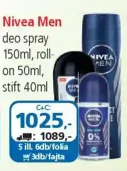 ÁRKLUB Nivea Men deo spray, roll-on, stift ajánlat