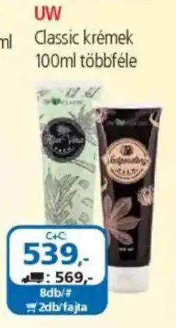 ÁRKLUB UW Classic krémek ajánlat
