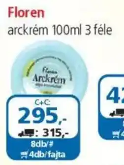 ÁRKLUB Floren arckrém ajánlat