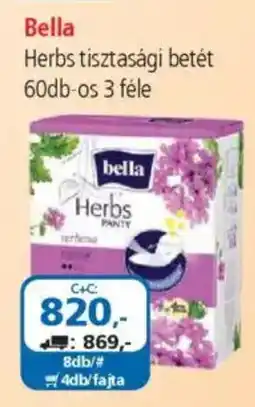 ÁRKLUB Bella Herbs tisztasági betét ajánlat