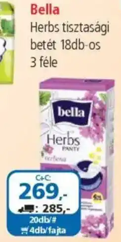 ÁRKLUB Bella Herbs tisztasági betét ajánlat
