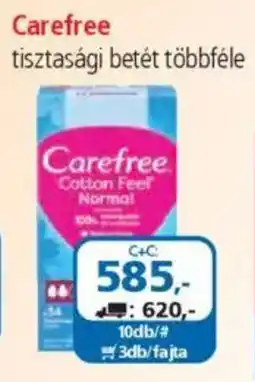 ÁRKLUB Carefree tisztasági betét többféle ajánlat