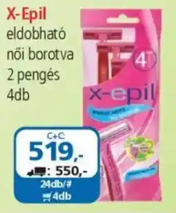 ÁRKLUB X-Epil eldobható női borotva ajánlat