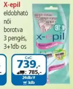ÁRKLUB X-epil eldobható női borotva ajánlat