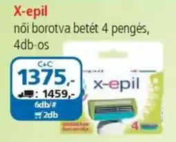 ÁRKLUB X-epil női borotva betét 4 pengés ajánlat
