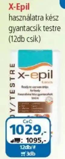 ÁRKLUB X-Epil használatra kész gyantacsik testre ajánlat