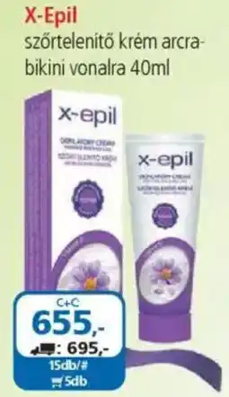 ÁRKLUB X-epil szőrtelenítő krém arcrabikini vonalra ajánlat