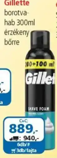 ÁRKLUB Gillette borotva-hab ajánlat