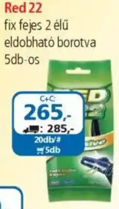ÁRKLUB Red 22 fix fejes 2 élű eldobható borotva ajánlat