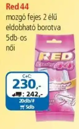 ÁRKLUB Red 44 mozgó fejes 2 élű eldobható borotva ajánlat