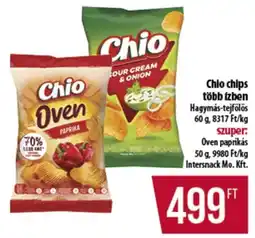 Coop Chio chips több ízben Hagymás-tejfölös ajánlat