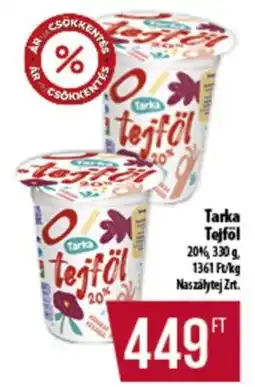 Coop Tarka tejföl 20% ajánlat