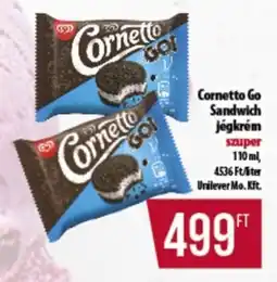 Coop Cornetto Go Sandwich jégkrém szuper 110 ml, ajánlat