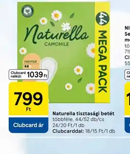 Tesco Naturella tisztasági betét ajánlat