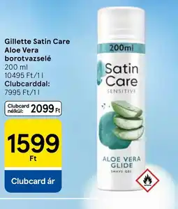 Tesco Gillette Satin Care Aloe Vera borotvazselé ajánlat
