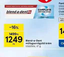 Tesco Blend-a-Dent műfogsorrögzítő krém ajánlat