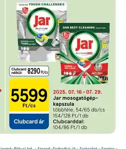 Tesco Jar mosogatgép-kapszula ajánlat