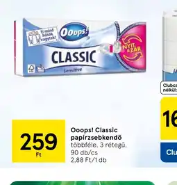 Tesco Ooops! Classic papírzsebkendő ajánlat