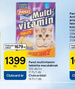 Tesco Panzi Multivitamin tabletta macskáknak ajánlat
