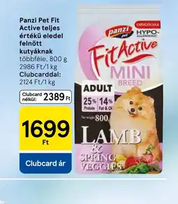 Tesco Panzi Pet Fit Active teljes értékű eledel ajánlat