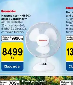 Tesco Hausmeister HM8203 asztali ventilátor ajánlat