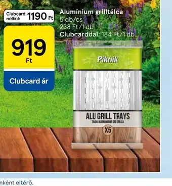 Tesco Alumínium grilltálca ajánlat