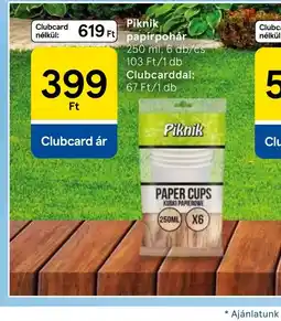 Tesco Piknik papírpohár ajánlat