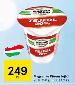 Tesco Magyar és Finom tejföl ajánlat