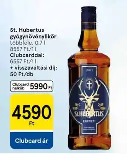 Tesco St. Hubertus gyógynövénylikőr ajánlat
