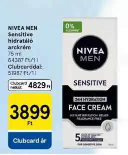 Tesco NIVEA MEN Sensitive hidratáló arckrém ajánlat