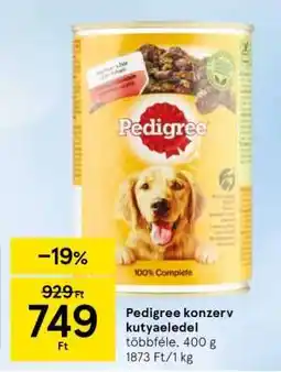 Tesco Pedigree konzerv kutyaeledel ajánlat