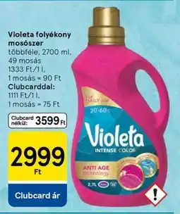 Tesco Violeta folyékony mosószer ajánlat