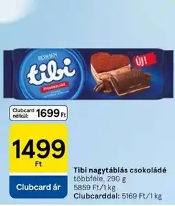 Tesco Tibi nagytáblás csokoládé ajánlat