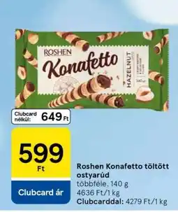 Tesco Roshen Konafetto töltött ostyarúd ajánlat