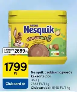 Tesco Nesquik Csokis-mogyorós kakaóitalpor ajánlat