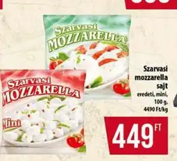 Coop Szarvasi mozzarella sajt ajánlat