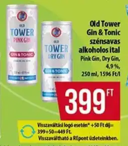Coop Old Tower Gin & Tonic szénsavas alkoholos ital ajánlat