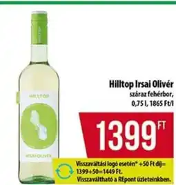 Coop Hilltop Irsai Olivér ajánlat