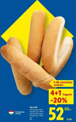Lidl Tejes kifli ajánlat