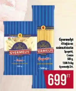 Coop Gyermelyi 4tojásos száraztészta ajánlat